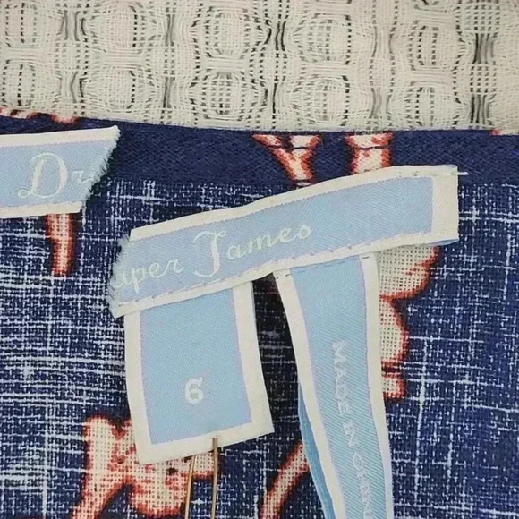 NWT Draper James 100% Linen Wrap Dress Size 6 Ruffle Floral Fit & Flare - Picture 5 of 10